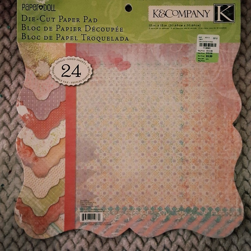 RETIRED K&Company Paper Doll die-cut paper pad 24 12x12 sheets Rare Htf