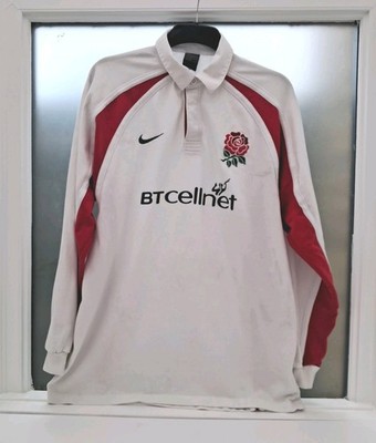 England 2001-2002 Vintage Rugby Union Shirt. Nike. Langarm Gr. L.