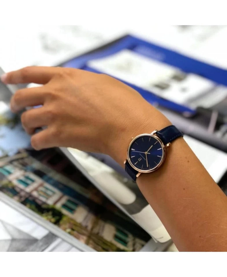 PIERRE LANNIER Mujer Analógico Cuarzo Informal Reloj Clásico Vestido Esfera Azul Impermeable Foto 2 de 4