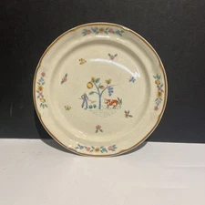 1 INTERNATIONAL CHINA CO. "HEARTLAND" STONEWARE REDDISH BROWN COW SALAD PLATE