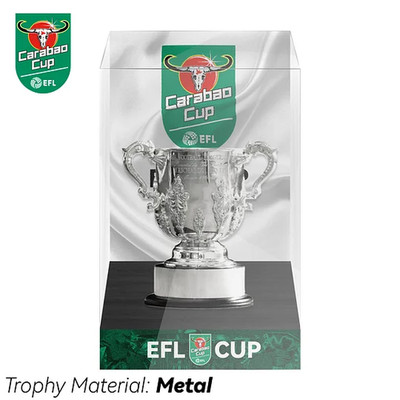 EFL Carabao Cup Championship Trophy Metall 8 cm hoch Pokal mit Vitrine