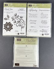 Stampin Up FLOURISHING PHRASES Stamp Sets 1 and 2 FLOURISH Dies Bundle