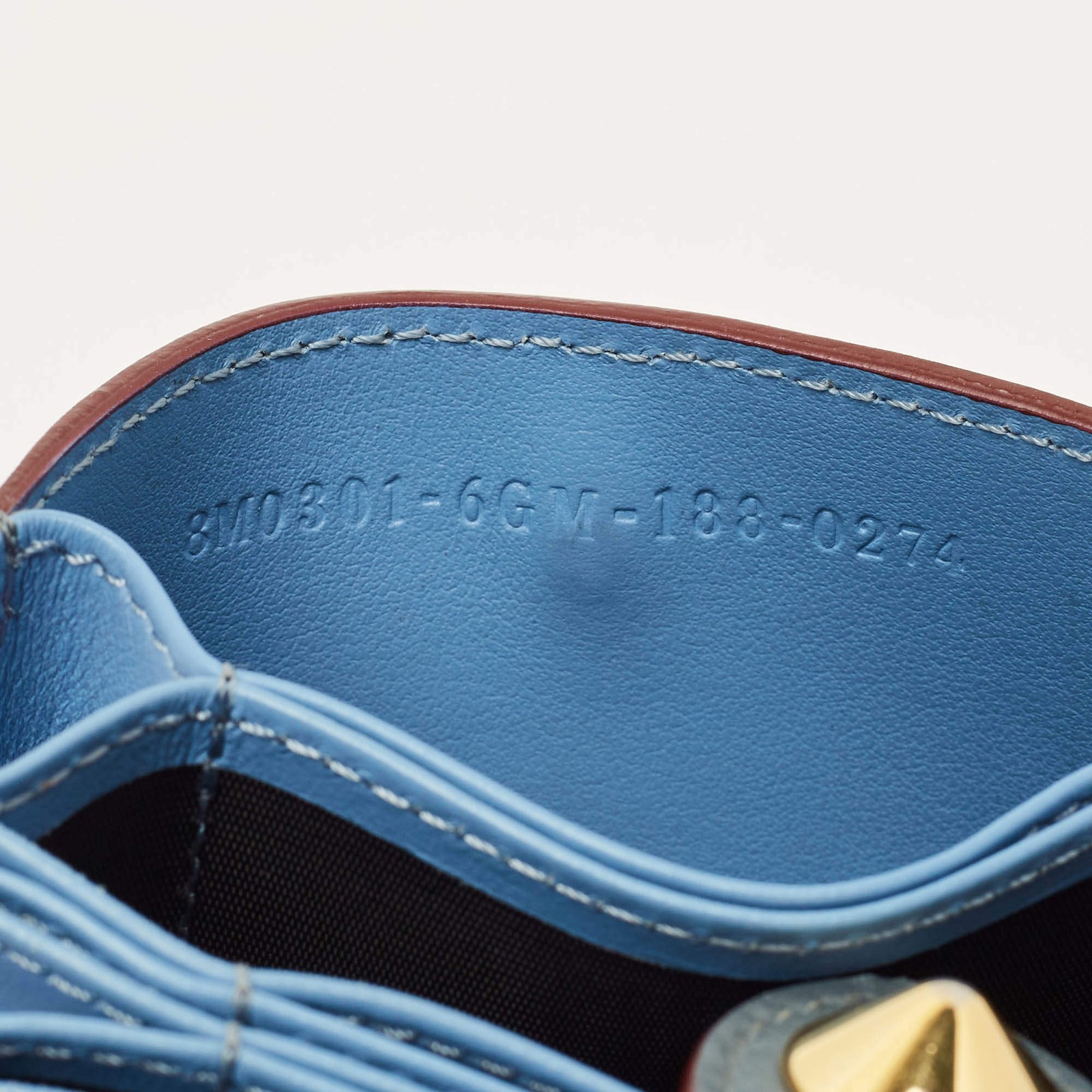 Fendi Multicolor Leather Single Stud Multiple Car… - image 6