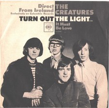 THE CREATURES-RARE  PICTURE SLEEVE+STOCK 45-(TURN OUT THE LIGHT)--PS--PIC--SLV