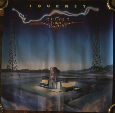 Journey ''Raised on Radio'' Vintage promotional poster -1986