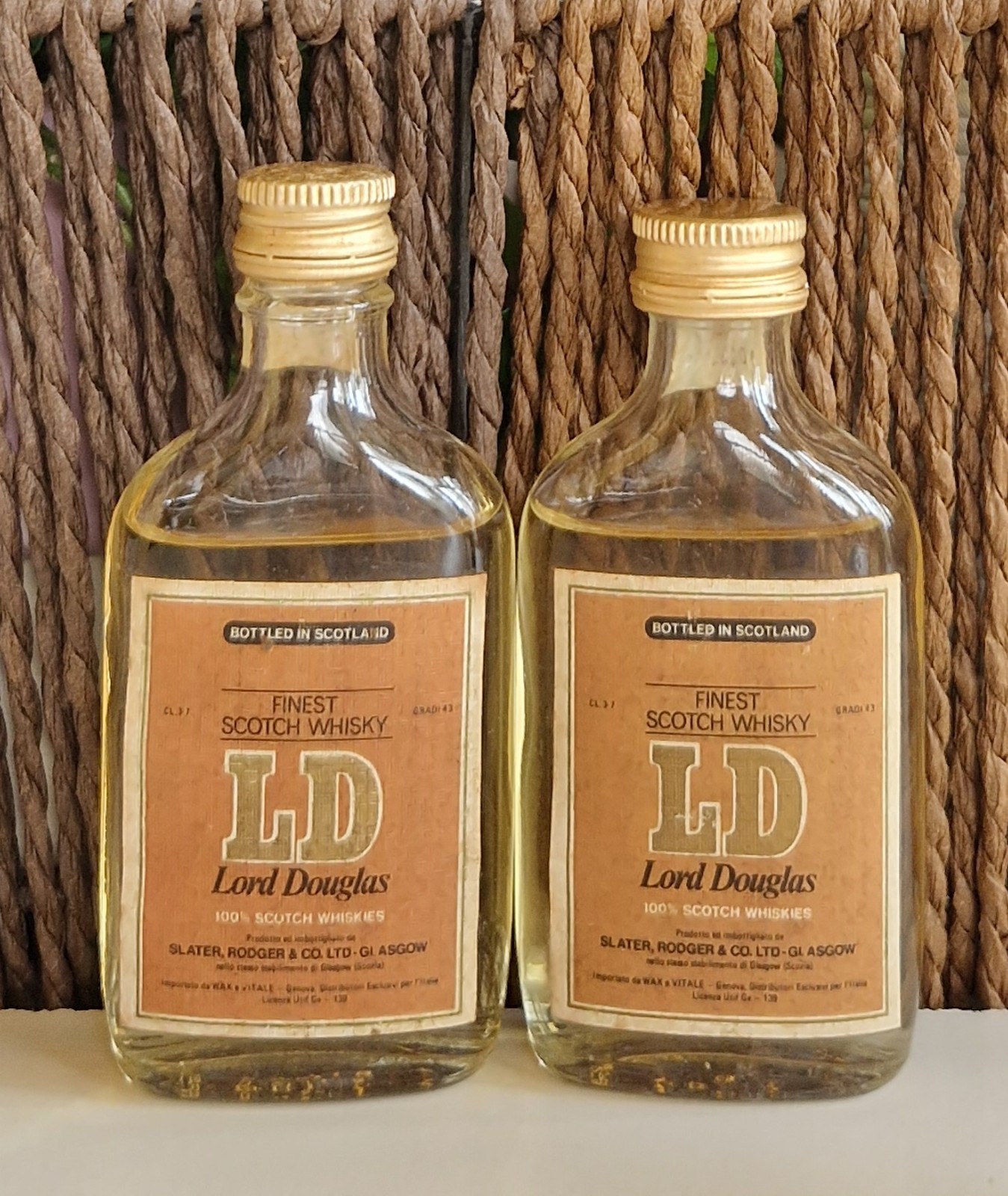 Lord Douglas Finest Scotch Whisky – Coppia vintage 3,7 cl