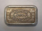 ANAHEIM METAL CO. 1 OZ SILVER BAR *1980*