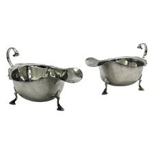 A Pair Of Silver Sauce Boats, Asprey & Company London 1935 (F4423)