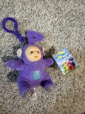 Vintage Teletubbies Tinky Winky Plush keychain Purple Playskool 1998 New Tags