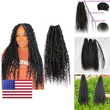 Boho Locs Crochet Braids Pre Looped Human Hair 22 Inch 24Strands Deep Wave