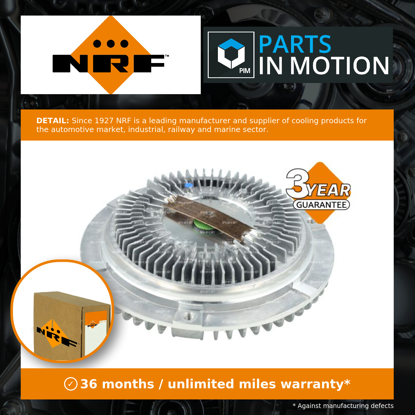 Radiator Fan Viscous Coupling fits BMW X5 E53 3.0D 01 to 06 Clutch NRF Quality - Image 18
