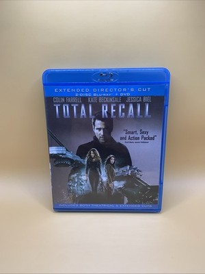 Total Recall Director's Cut (Blu-ray/DVD, 2012 3 Disc Set) Colin Farrell