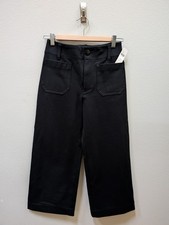 Anthro Maeve The Colette Wide Leg Pants Black 26P NWT High Rise Magic Fabric