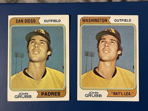 1974 Topps Baseball #32 John Johnny Grubb ERROR WASHINGTON NAT'L LEAGUE Ex+