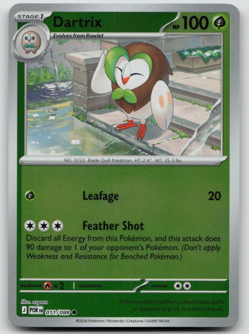 Dartrix 011/088 Common Perfect Order Pokemon Reverse Holo Near Mint