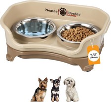 Express Mess Proof Dog Bowls Elevated for Small Breeds under 15 Lb Made in USA