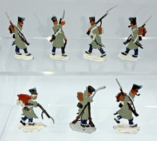 Werner Scholtz Zinnfiguren Flat Soldiers Lead Figures Miniatures Lot of 7