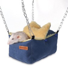 Hamster Hammock Rat Toys And Cage Accessories Small Pet Syrian Hideout Blue