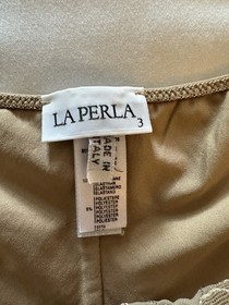 La Perla Beige Lace Camisole & Panty Set Floral Adjustable Straps 2 Pack