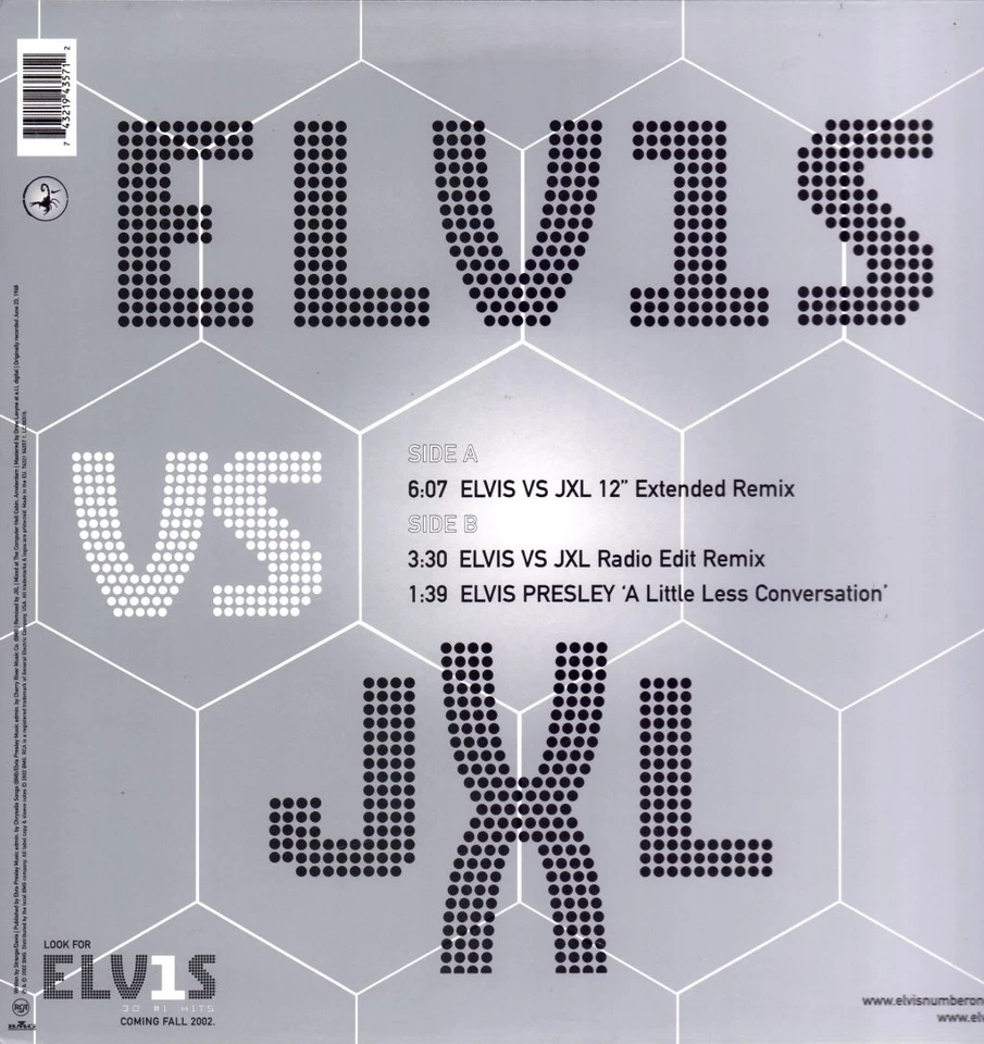 Elvis Presley A Little Less Conversation 12" vinyl Europe Rca 2002 EP in - Photo 2/4
