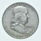 Better 1949-D US Franklin 90% Silver Half Dollar Coin Collection Set Break *700