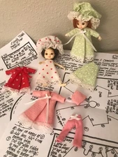 Robe & Sleepwear Pattern 04AT03 For 4” Amelia  Thimble Dolls
