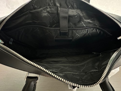 Michael Kors Men's/Unisex Black Varick Large Leather Briefcase/Computer Bag NWT - Picture 9 of 16
