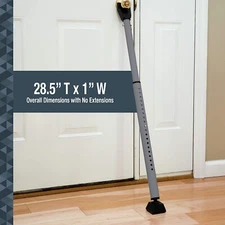 Metal Door Brace Big Jammer Security Home Bar Lock Apartment Hotel House Safety