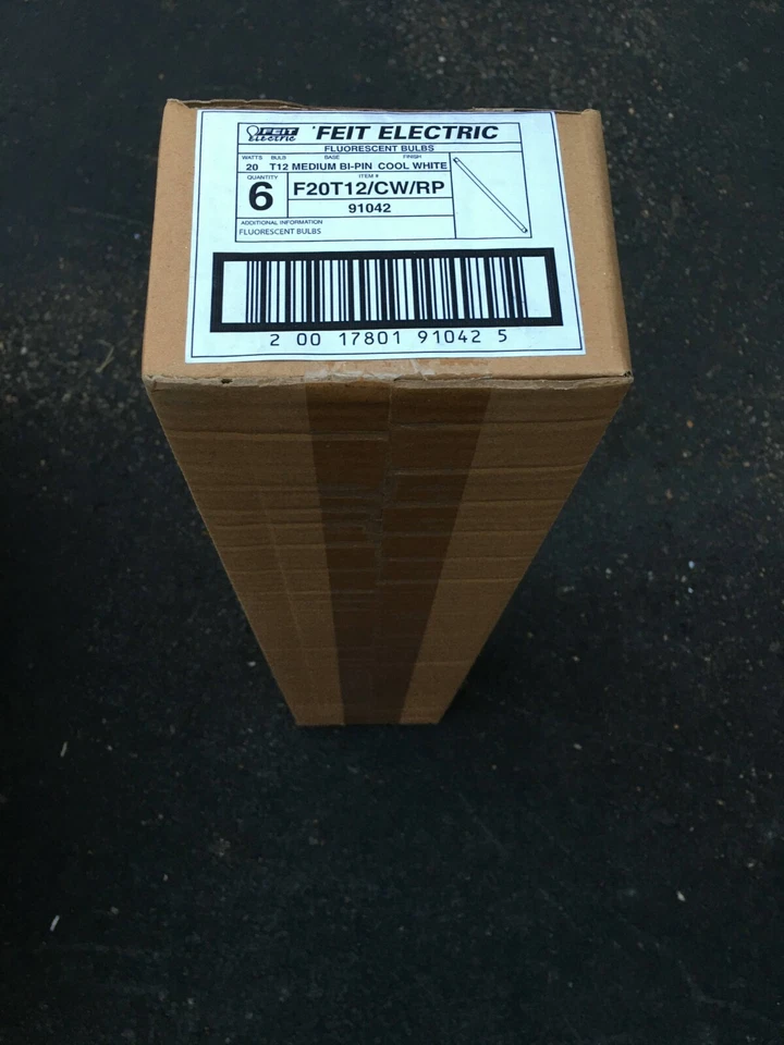 Box of 6 - FEIT Electric 91042 - F20T12/CW/RP Fluorescent Tube Bulb 20W - Image 2 of 3