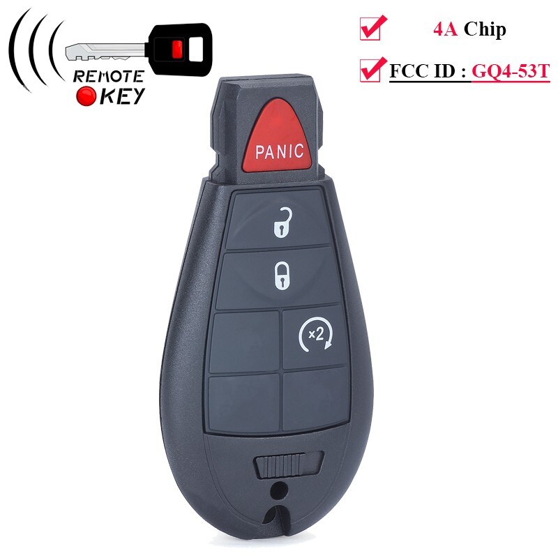 Replacement Key Fob Remote For Jeep Cherokee 2014–2020 – 3 Button – Black – GQ4-53T