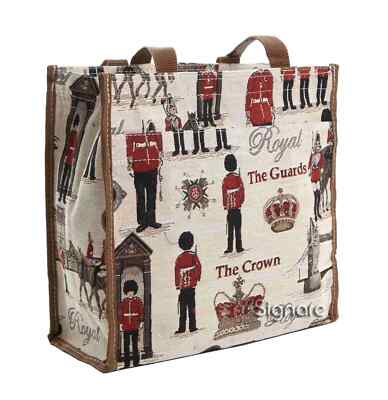 Signare Royal Garde London Tower Krone Shopper Tasche Gobelin Einkaufsbeutel