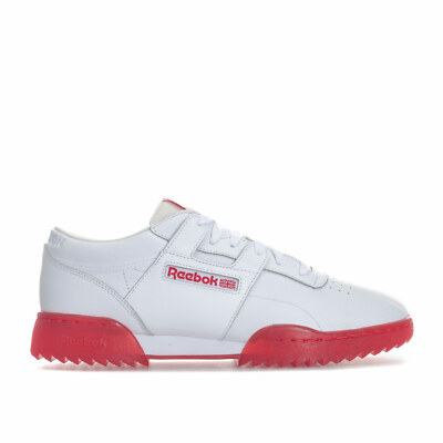 reebok white workout clean with blue gum sole