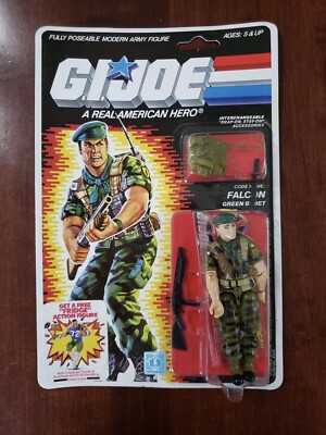 Vintage GI Joe Falcon Green Beret, 1986, Mint on Card, Uncirculated