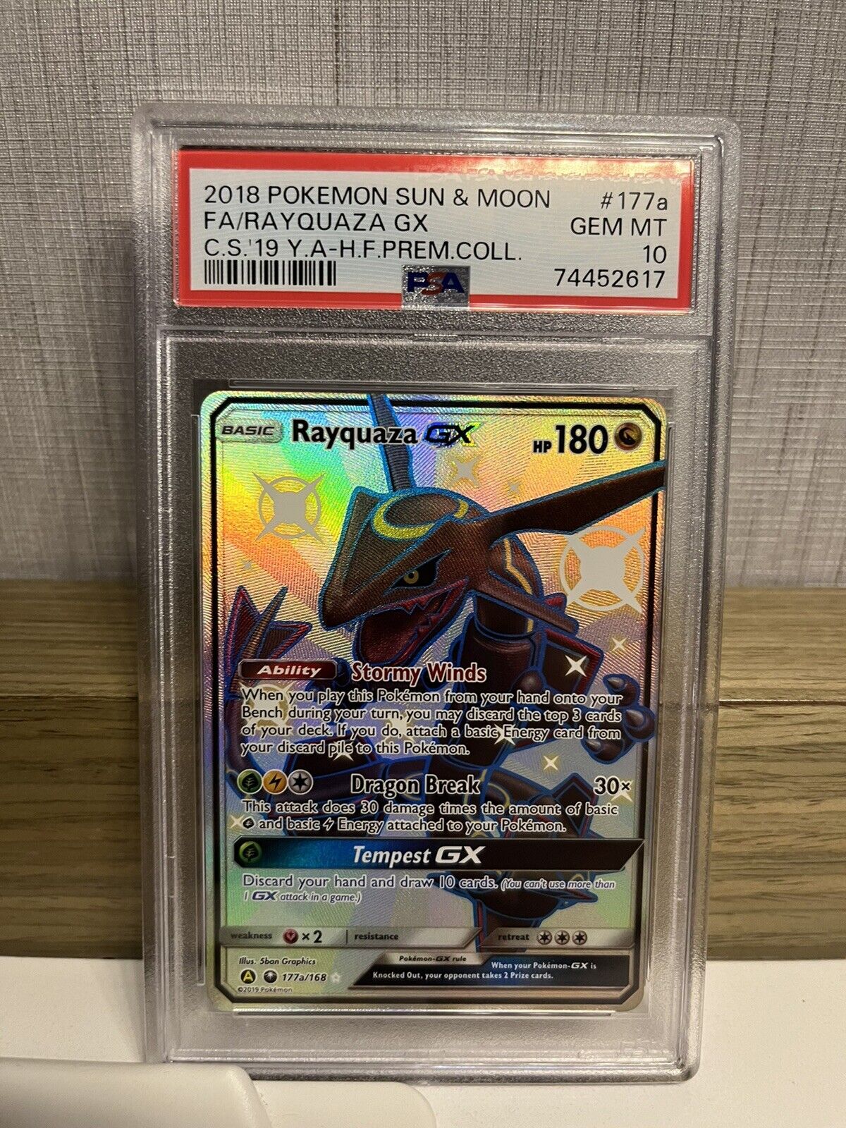 Mavin  2018 Pokemon SM Hidden Fates Premium Collection Shiny Rayquaza GX  #177a PSA 10