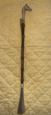 Rare Vintage Antique Bakelite Horse Head Shoehorn Shoe Spoon Horn Leather Bamboo
