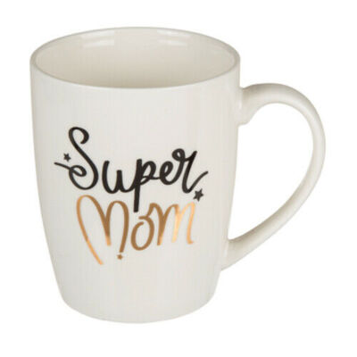 NEU SUPER MAMA KAFFEE TEE HEISSGETRÄNKE BECHER TASSE KÜCHE PORZELLAN WEIHNACHTSGESCHENK MUTTERTAG