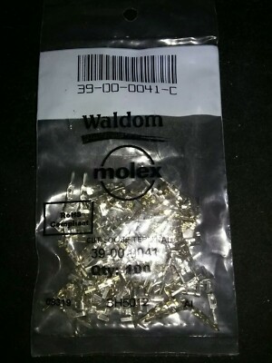 Broches Mâles Molex 39-00-0041 Pour Mini-Fit Jr. - Lot De 100 Pièces, Contact étamé Laiton, Câble 18-24 AWG, Fabriqué USA