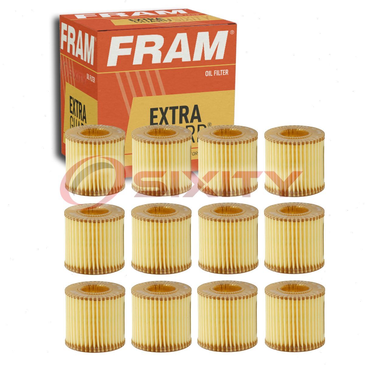 12 pc FRAM Extra Guard CH10358 Engine Oil Filters for V70-0115 V54-0006 if