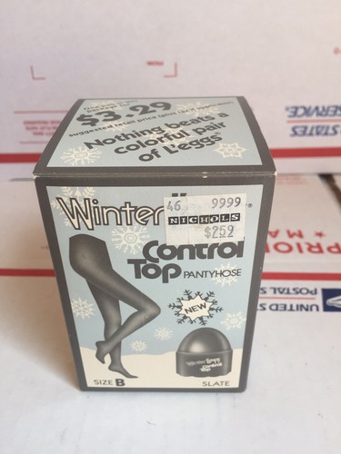 Vintage Winter Leggs Pantyhose Slate 