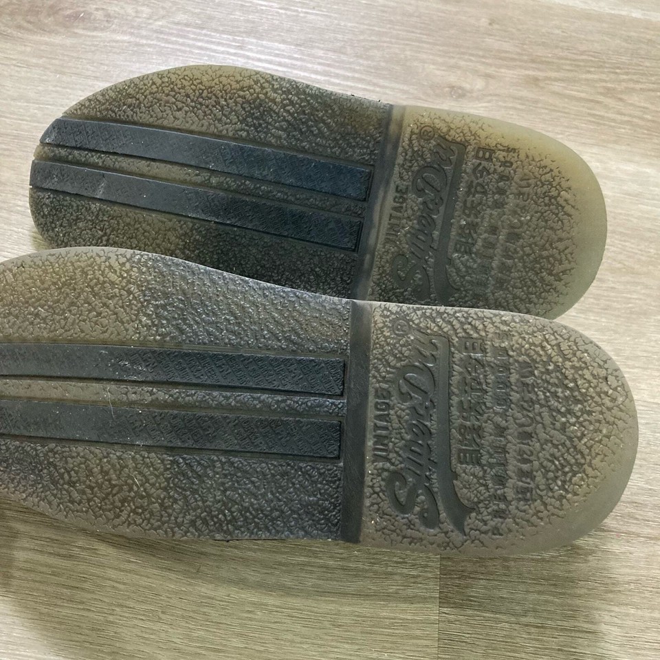 Superdry Men's Gray Leather Ankle Chukka Boots Size 8 Lace Up Casual