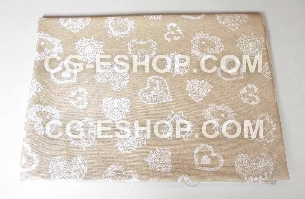 BIANCHERIAWEB Tovaglia Miros Disegno Cuore 140x240 Bianco