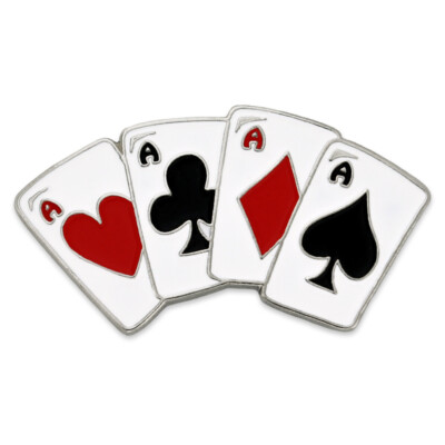 PinMart's Poker Playing Cards Aces Lapel Pin