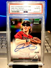 2022 Stadium Club Chr. #44/99 Jake McCarthy Auto-Green Ref. #JMC Gem Mt. 10 Star