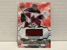 2021-22 UD Ice Hockey Ivan Prosvetov Premieres Jerseys Arizona Coyotes Hockey!