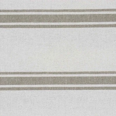 FOY & CO Limoges Ticking Stripe Fabric Taupe Double Width Grain Sack Curtains Upholstery