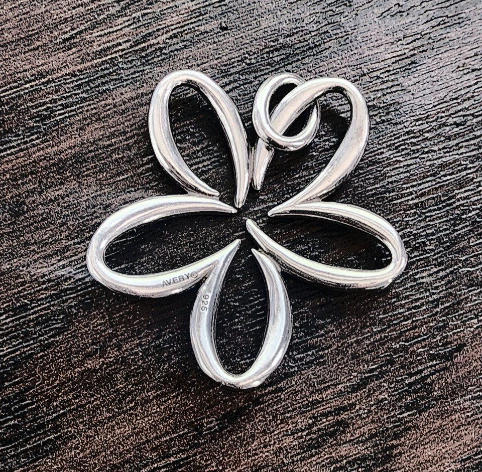 Retired James Avery LARGE Flower Pendant About 1.75" Full Length NEAT ...