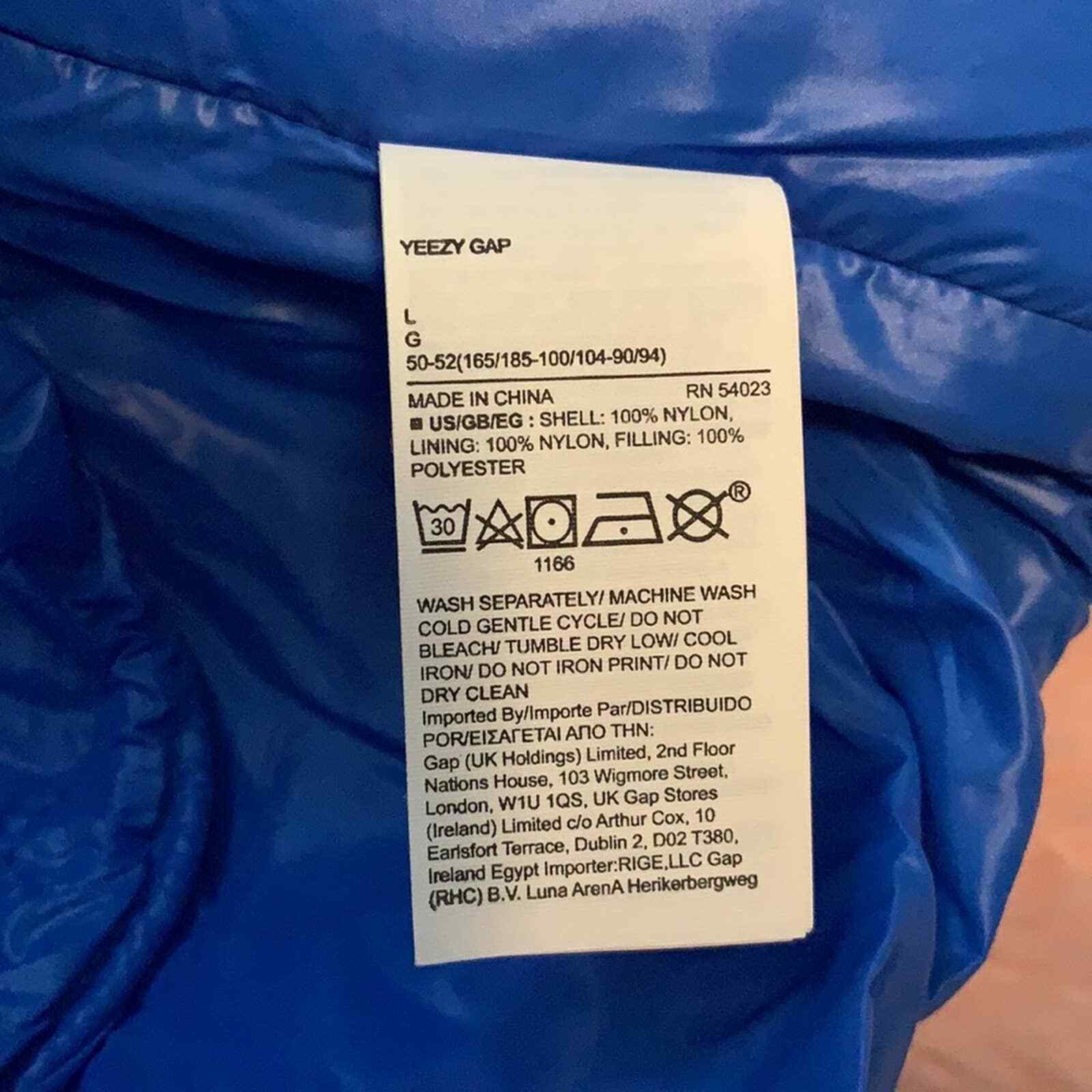 Yeezy x Gap Blue Puffer Round Jacket-L image 5