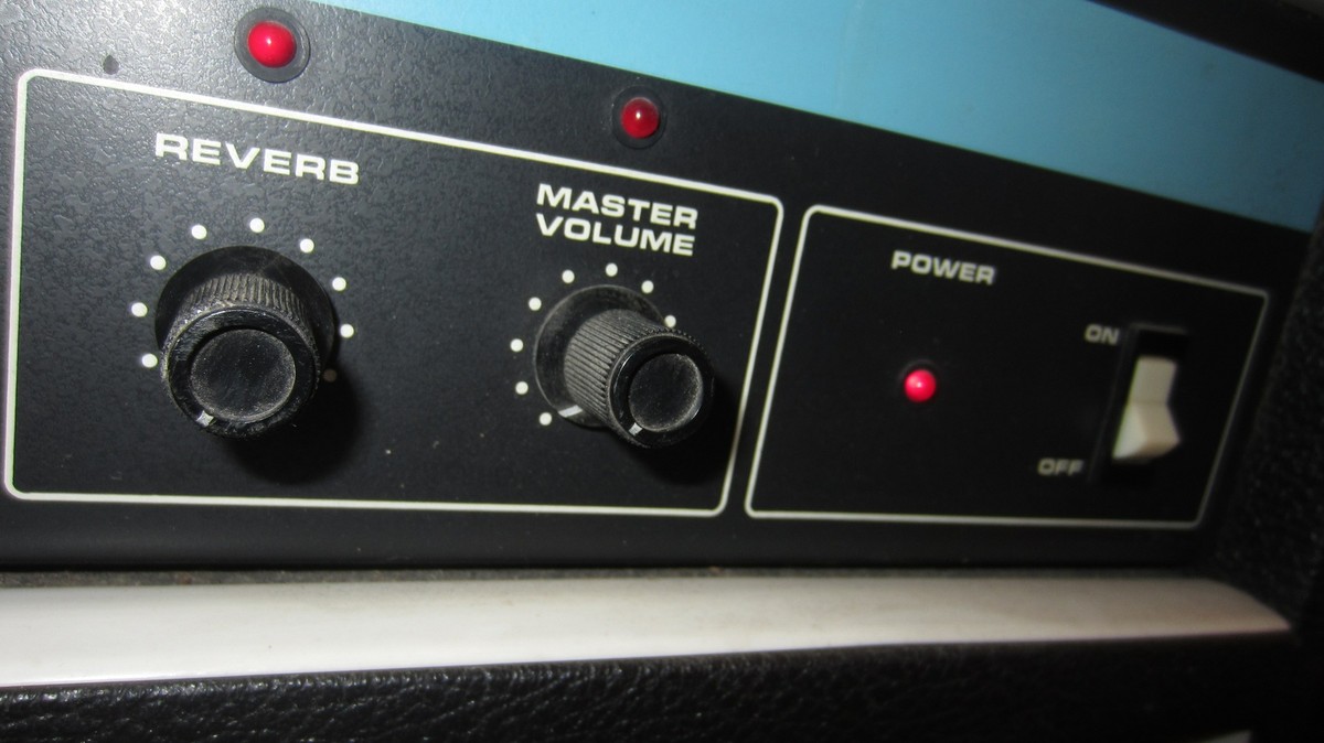 Vintage 1977 Acoustic Model 115 Black and Blue Combo Guitar