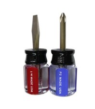 HUSKY Stubby Screwdriver Set 2 pc 1/4 Slotted...