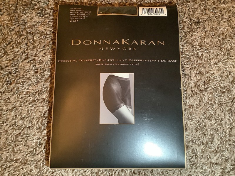 Donna Karan essential toners pantyhose, style A16, color charcoal, size: M